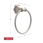 Delta Grandover SpotShield Brushed Nickel Towel Ring thumbnail 6