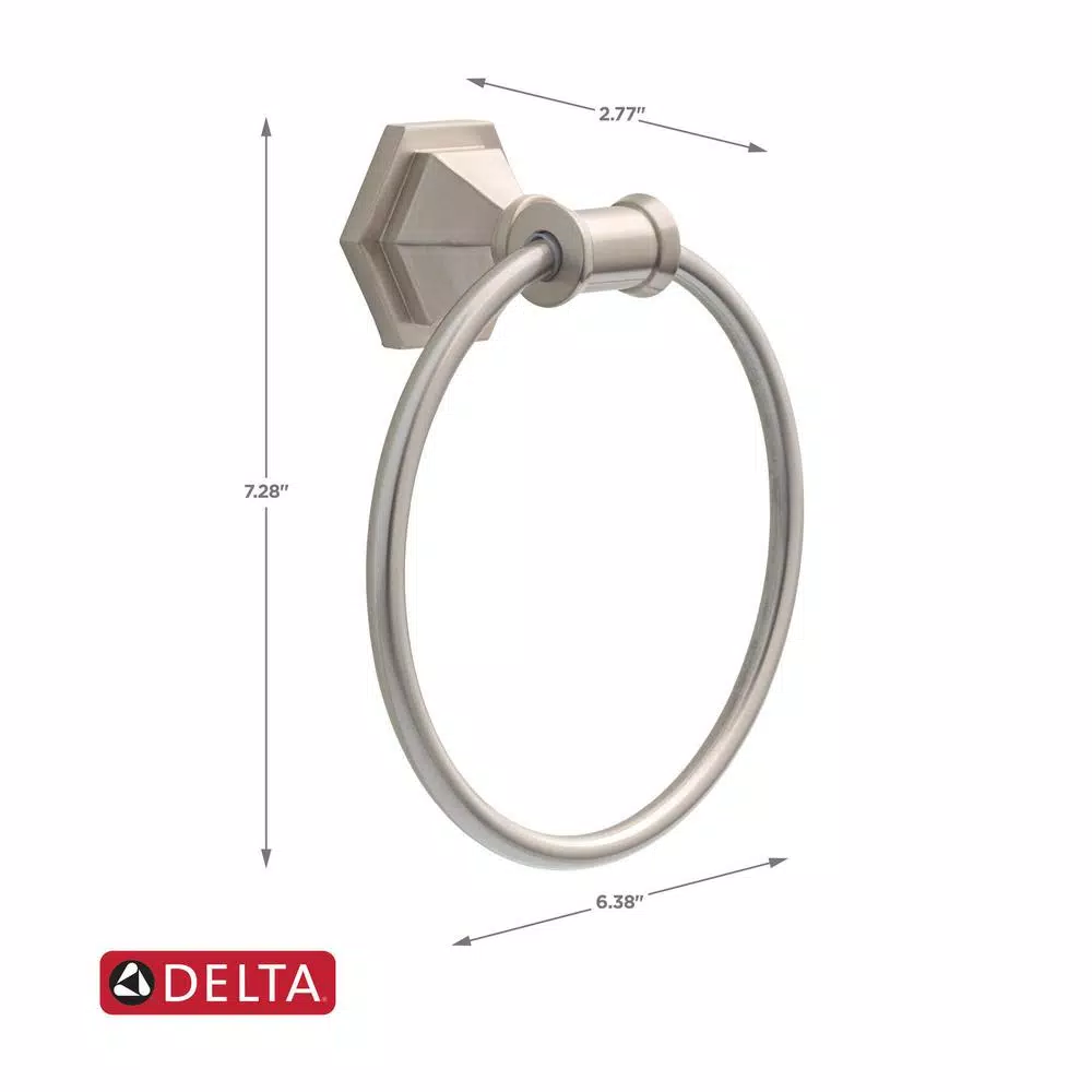 Delta Grandover SpotShield Brushed Nickel Towel Ring