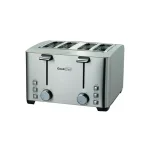 Boyel Living 1500W 4-Slice Wide Slot Silver Toaster with 6 Shade Settings and Removable Crumb Tray thumbnail 1