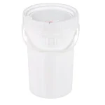 Vestil 6.5 Gallon White HDPE Screw-Top Pail with Lid - UN Certified thumbnail 3