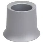 Unbranded Gray Plastic Toilet Brush with Holder, Tapered Nylon Bristles, Compact Design thumbnail 2