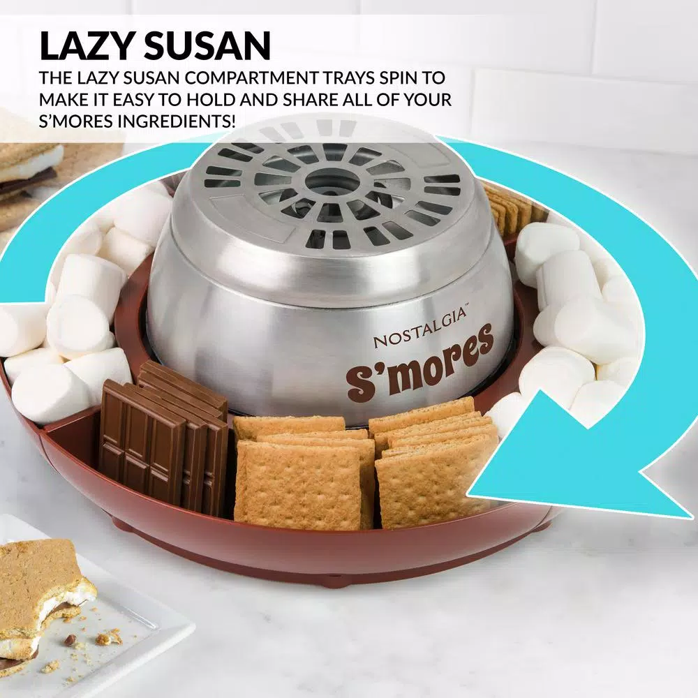Nostalgia LSM400 Electric Stainless Steel S'mores Maker, Brown