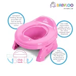 Babyloo 2-in-1 Portable Travel Potty for Toddlers with Collapsible Legs and Travel Bag - Pink thumbnail 4