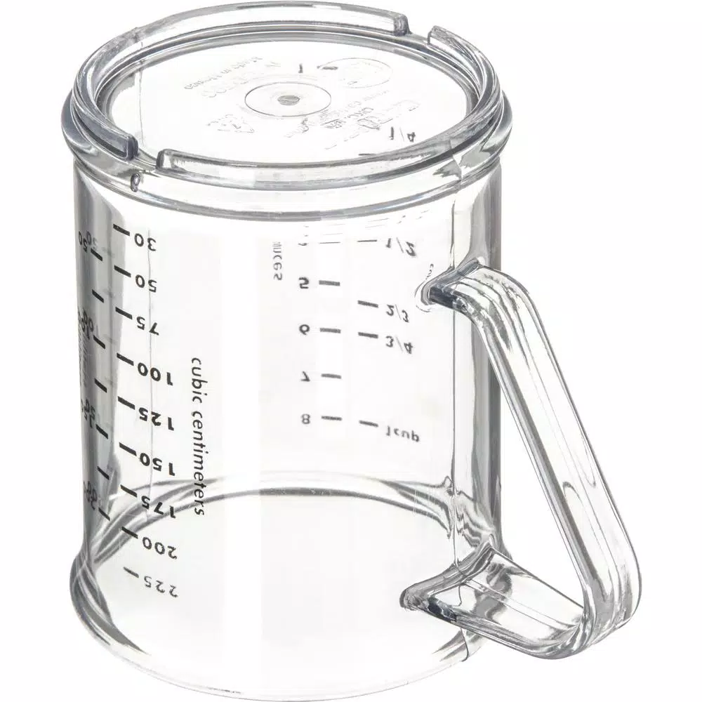 Carlisle Clear Polycarbonate 1 Cup Measuring Cup, Shatterproof, 6-Pack