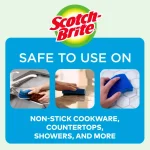 Scotch-Brite Non-Scratch Scrub Sponges, Blue, 9-Pack thumbnail 6