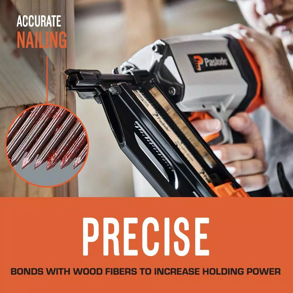 Paslode 30-Degree Brite Smooth Paper-Taped Framing Nails with Compact Framing Nailer Pallet Deal