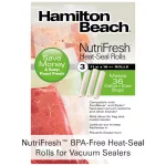 Hamilton Beach Nutrifresh Vacuum Sealer Bag Rolls, 11 in. x 16 ft., Pack of 3 thumbnail 9