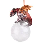 Design Toscano Pensive Percher Dragon 2018 Collectible Holiday Ornament thumbnail 4