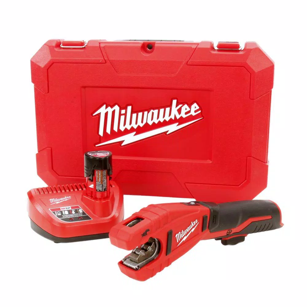 Milwaukee M12 12V Cordless Copper Tubing Cutter & HACKZALL Reciprocating Saw Kit