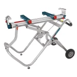 Bosch T4B Gravity Rise Miter Saw Stand with Wheels and Rapid-Release Mounts thumbnail 1