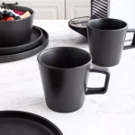 Stone Lain 32-Piece Modern Black Matte Stoneware Dinnerware Set, Service for 8 thumbnail 3