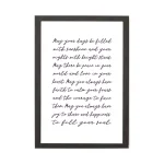 Petal Lane Home May Your Days Be Filled Magnetic Memo Board, Ebony Frame, 24 x 32 in. thumbnail 1
