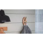 Design House Dalton Double Robe Hook in Honey Oak and Brass thumbnail 2