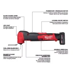 Milwaukee M12 FUEL 12V Cordless Oscillating Multi-Tool Kit with 4.0 Ah Battery, Charger, and Bag thumbnail 3