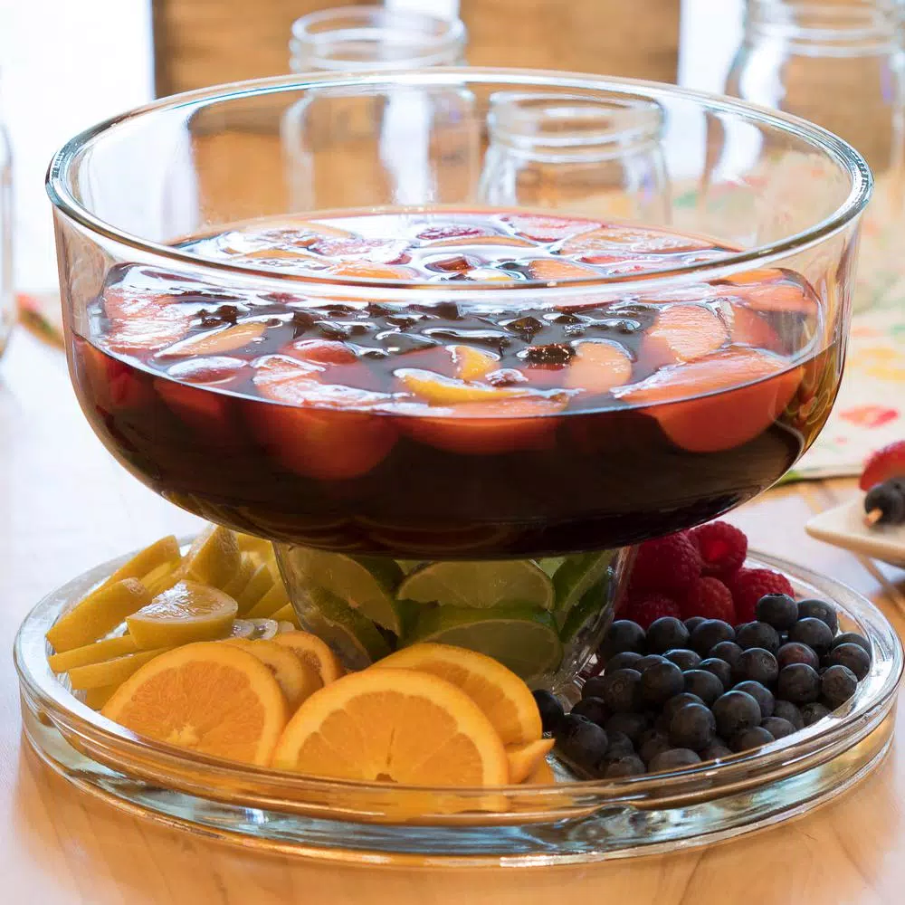 Libbey Selene 2-Piece 6-in-1 Versatile Glass Server and Appetizer Tray Set