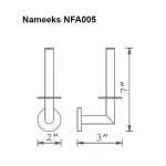 Nameeks General Hotel Contemporary Brass Toilet Paper Holder - Polished Chrome thumbnail 2