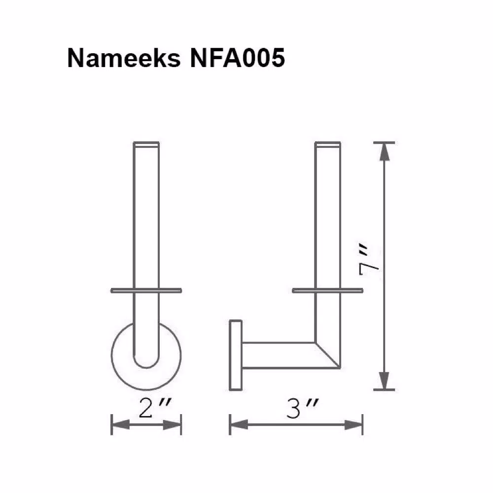 Nameeks General Hotel Contemporary Brass Toilet Paper Holder - Polished Chrome