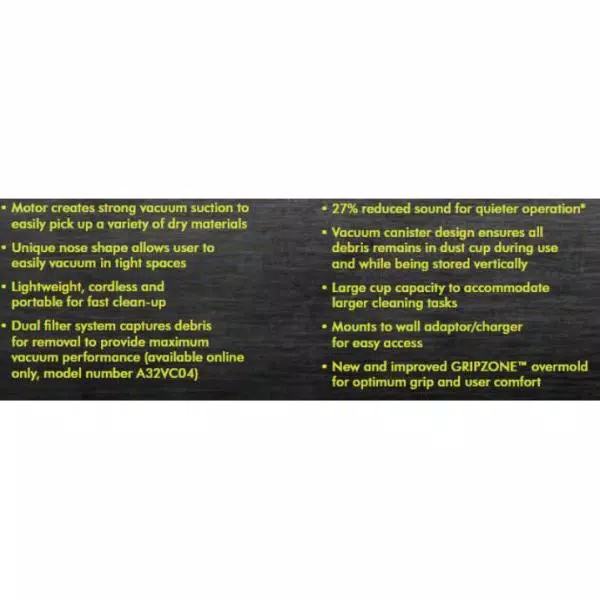 RYOBI 18V ONE+ EVERCHARGE Cordless Hand Vacuum Kit with 1.3 Ah Battery and Wall Charger