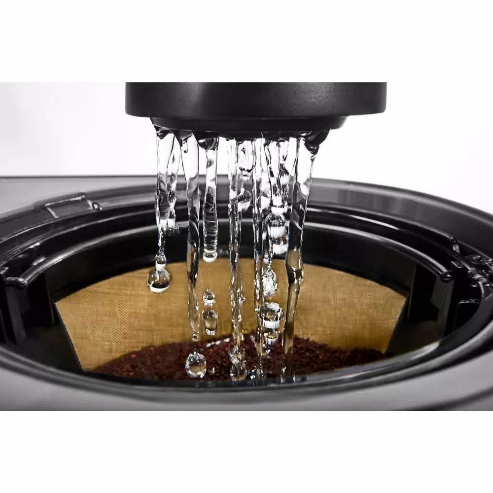 KitchenAid 12-Cup Drip Coffee Maker with Spiral Showerhead and Programmable Warming Plate, Matte Charcoal Grey