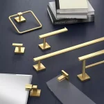 Gatco Elevate Euro Single Post Toilet Paper Holder, Brushed Brass thumbnail 2