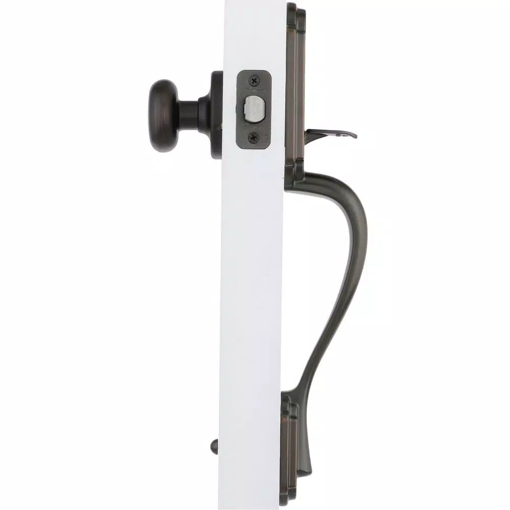 Kwikset Arlington Venetian Bronze Passage Lever and Hancock Knob Set