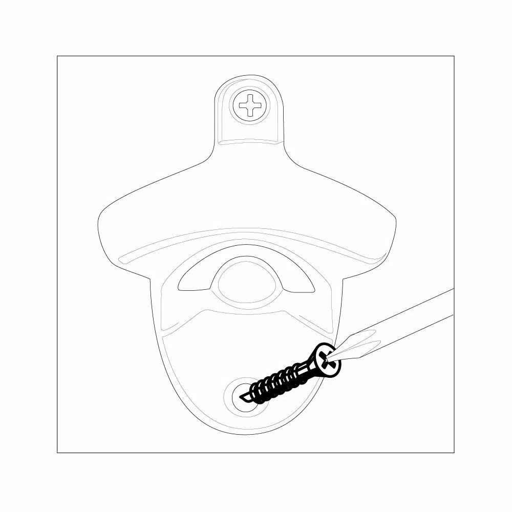Everbilt Zinc Die-Cast Bottle Opener, Black Finish
