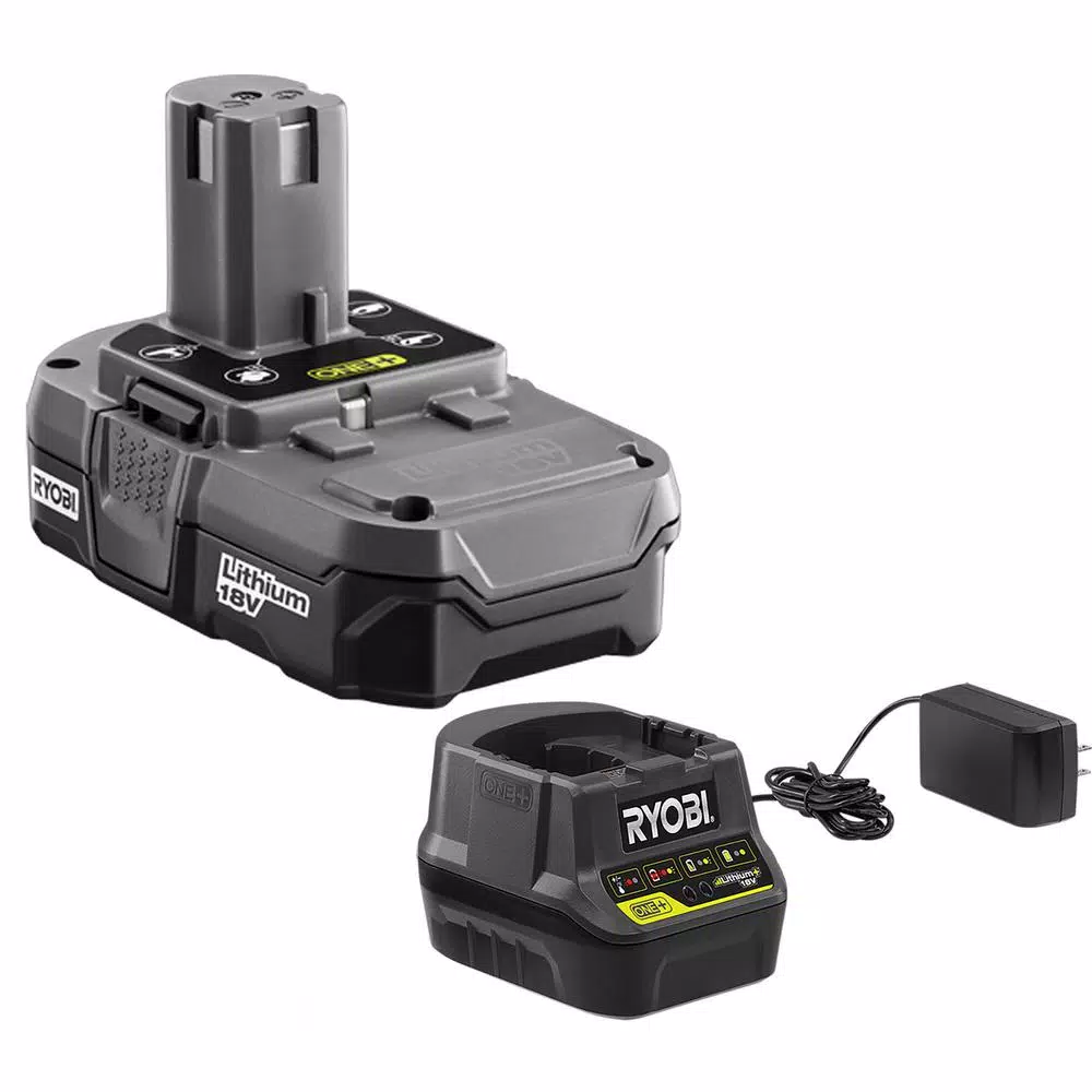 Ryobi ONE+ 18V Cordless 2-in-1 Grass Shear and Shrubbery Trimmer, Refurbished (1.3 Ah Battery & Charger Included)