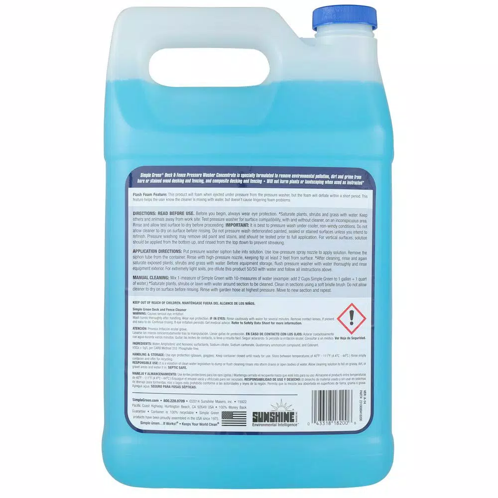 Simple Green Deck and Fence Cleaner Concentrate, 128 oz.