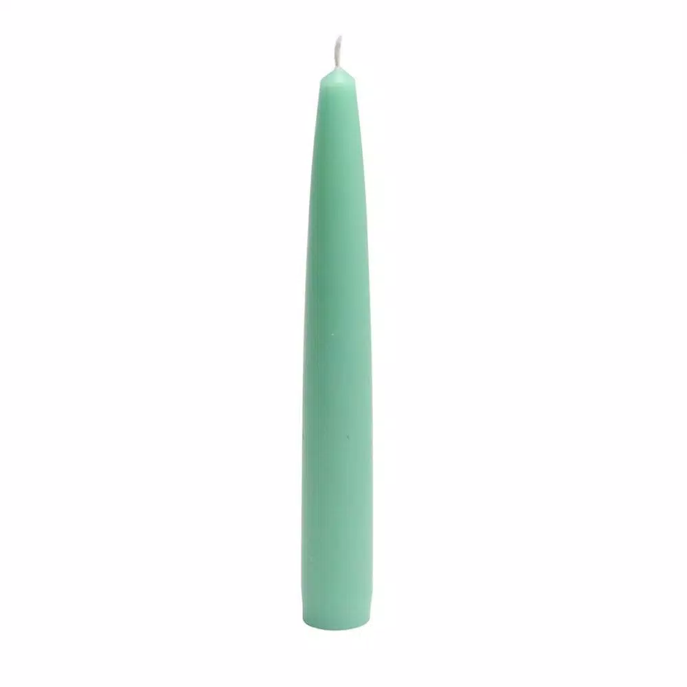 Zest Candle 6 in. Aqua Taper Candles, Unscented Paraffin, 12-Set