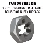 Drill America 6-Piece Carbon Steel NPT Hex Die Set with Wooden Case thumbnail 2