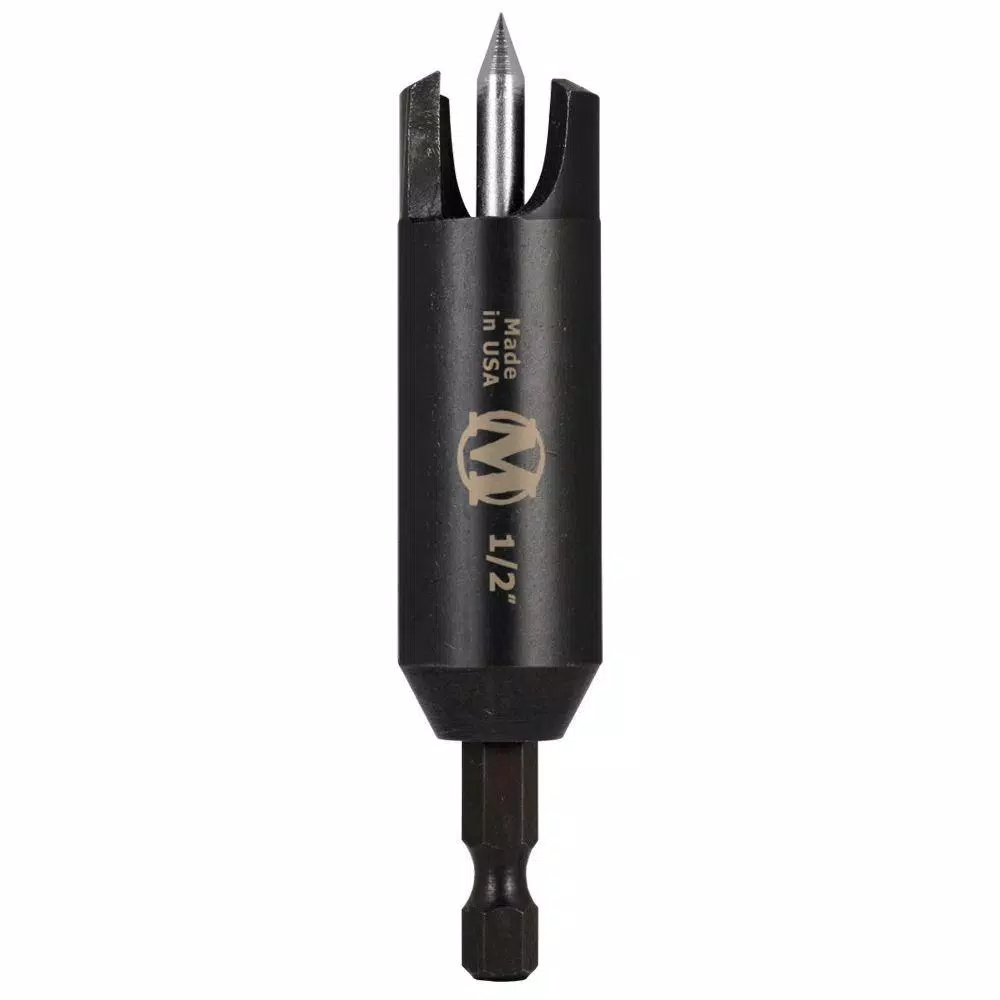 Montana Brand 1/2 in. Self-Centering Plug Cutter with Hex Shank, CNC Machined High-Alloy Steel