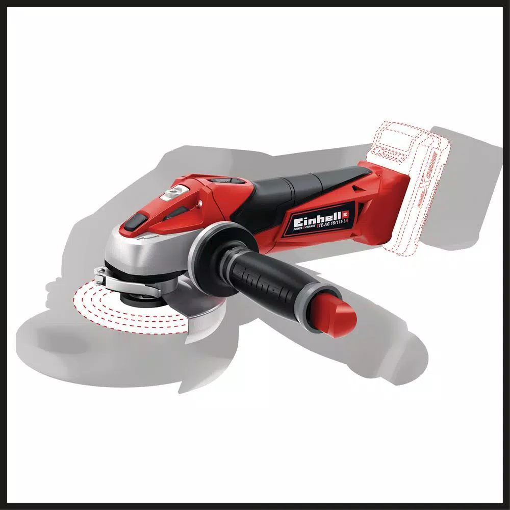 Einhell TE-AG 18/115 Li 18V Cordless Angle Grinder, 4.5 in. (Tool Only)