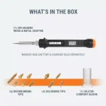 Worx MAKERX 20V Wood and Metal Crafter Rotary Tool Attachment with 12 Accessories thumbnail 5