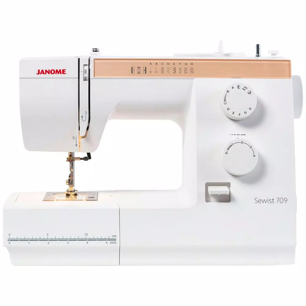 Janome Sewist 709 Mechanical Sewing Machine with 9 Built-in Stitches
