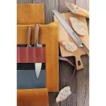 Cangshan H1 Series 4-Piece Professional Knife Set with Genuine Leather Roll and Teak Wood Handles thumbnail 8