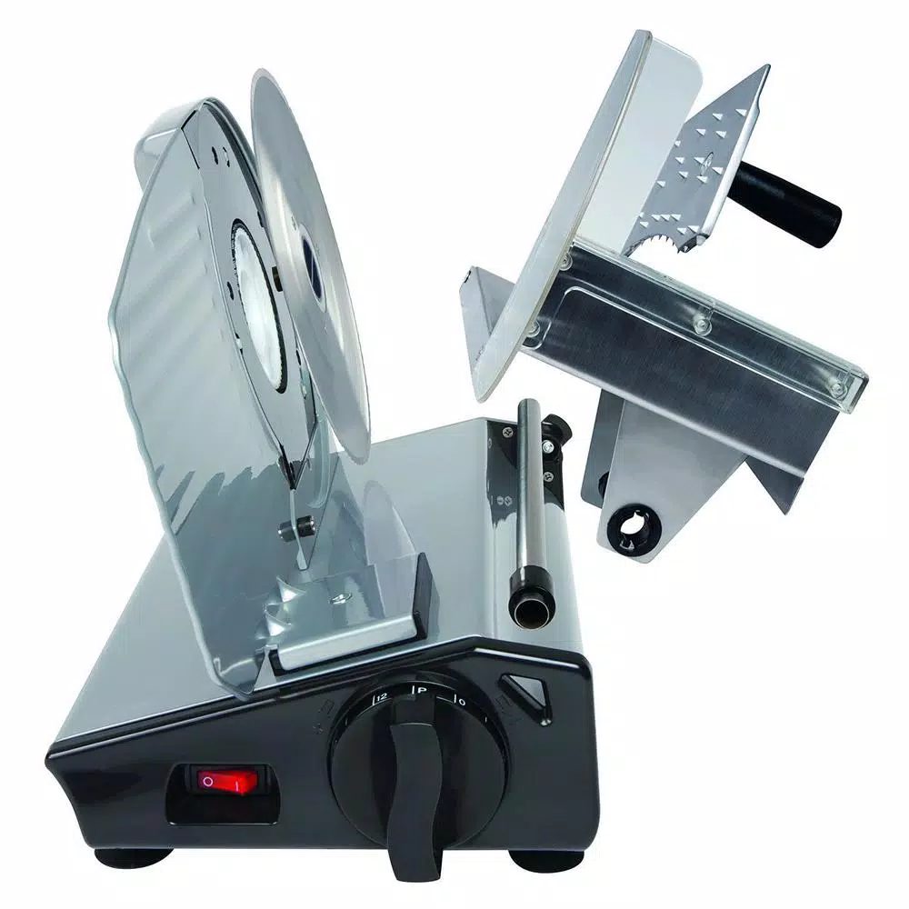 Nesco FS-250 180W Silver Electric Food Slicer with German Solingen Blade