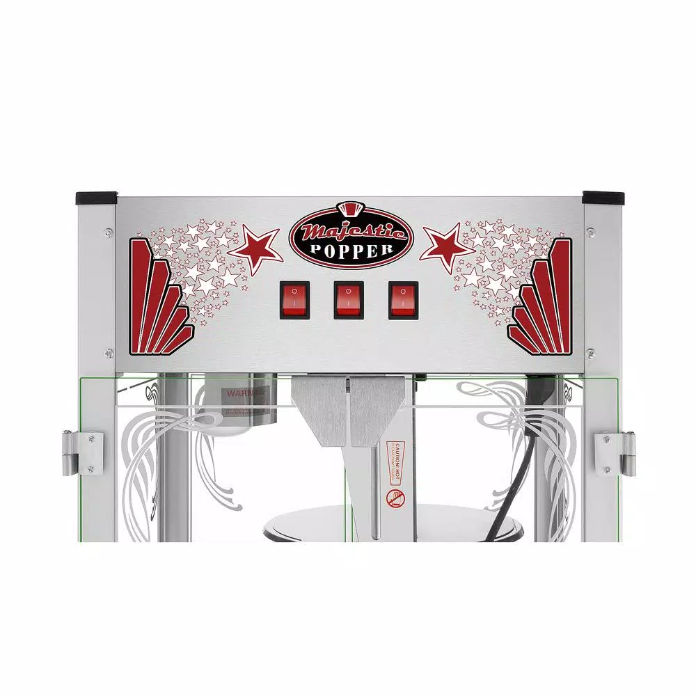 Superior Popcorn Company 16 oz. Majestic Silver Countertop Popcorn Machine