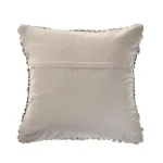LR Home Crest Navy Blue and Ivory Abstract Textured Throw Pillow, 18 x 18 in. thumbnail 4