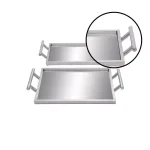 CosmoLiving by Cosmopolitan Modern Reflections Silver Mirrored Decorative Iron Tray Set, Set of 2 thumbnail 3