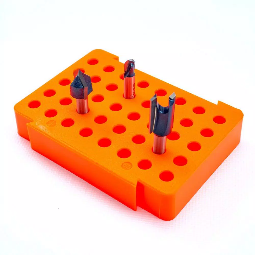 POWERTEC Router Bit Storage Tray for 40 1/4 in. Shank Bits