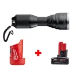 Milwaukee M12 12V Lithium-Ion Cordless LED High Performance Flashlight Kit with 3.0 Ah Battery and Portable Charger thumbnail 1