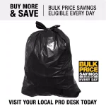 HUSKY 42 Gal. Heavy-Duty Contractor Trash Bags, 3 Mil Thickness, Black, 50-Count thumbnail 6