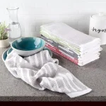 Lavish Home 8-Piece Cotton Kitchen Towel Set - Multi-Color Flatware Pattern Weave thumbnail 6