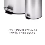 Honey-Can-Do Stainless Steel Step Trash Can Combo Set, 30L and 3L Round thumbnail 6
