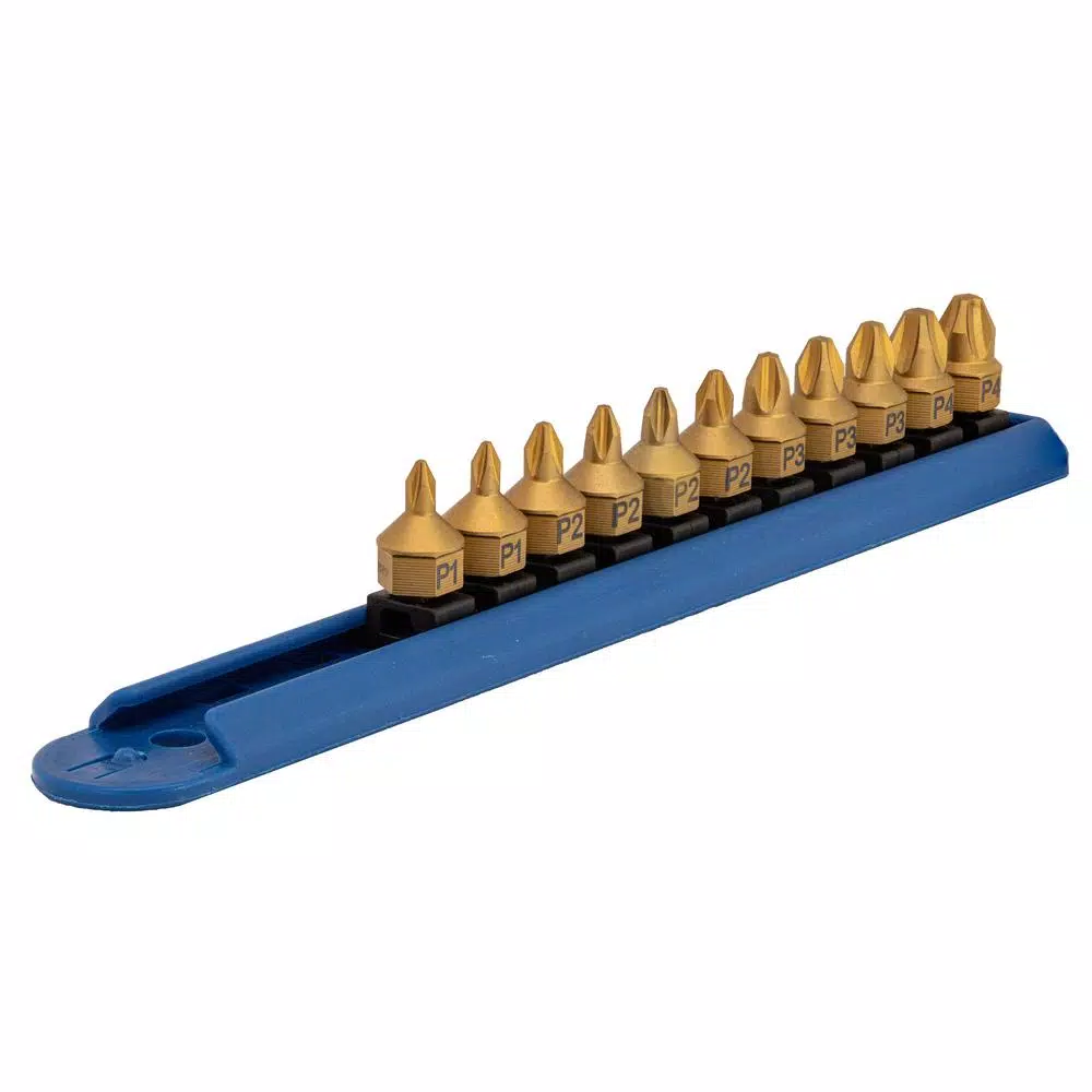 Mayhew Phillips Titanium Coated Inverted Torx Plus Dual Drive Socket Bit Set, 10-Piece