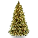 National Tree Company 6.5 ft. Wintry Pine Pre-Decorated Artificial Christmas Tree with 650 Clear Lights thumbnail 1