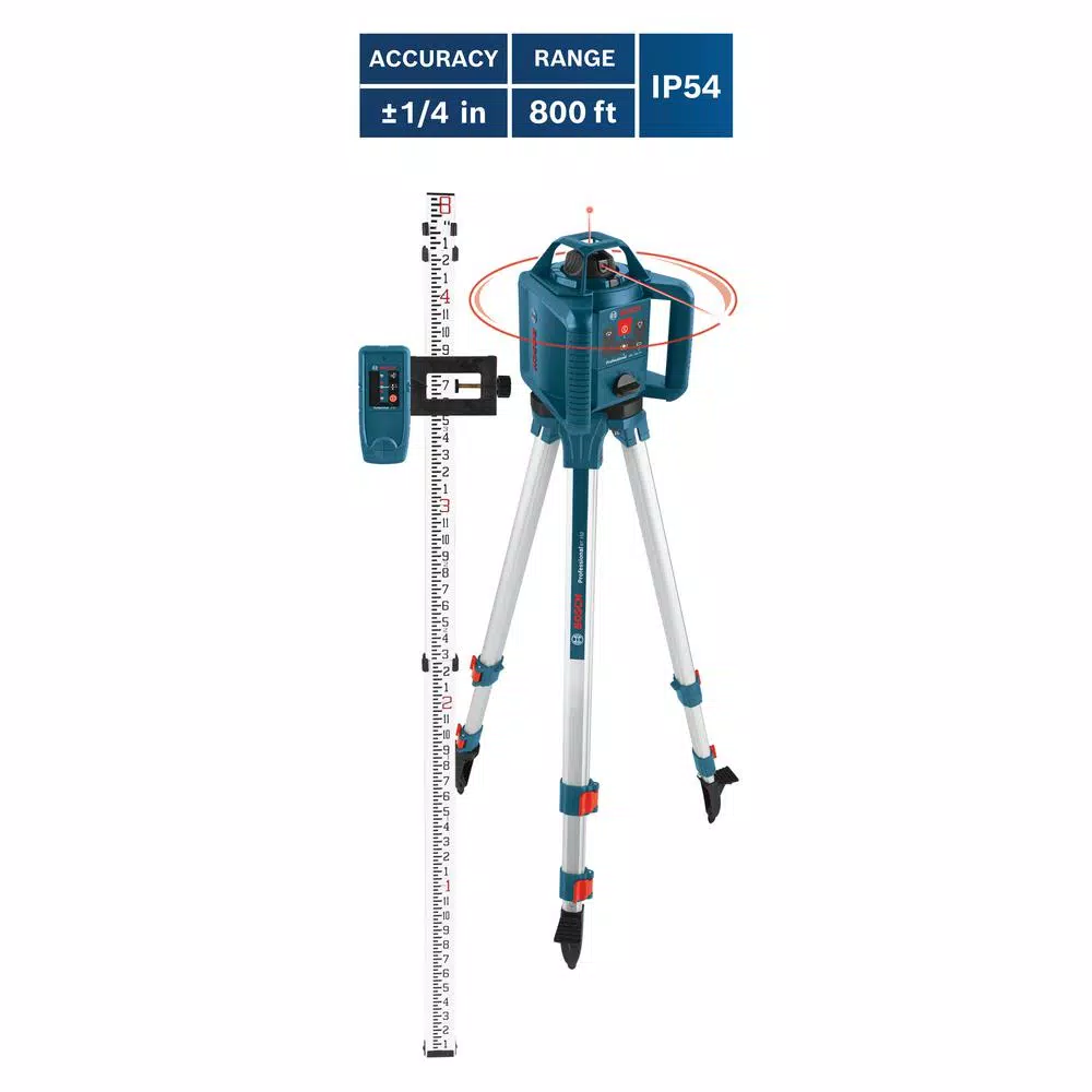 Bosch Factory Reconditioned 800 ft. Self-Leveling Rotary Laser Level Kit (5-Piece)