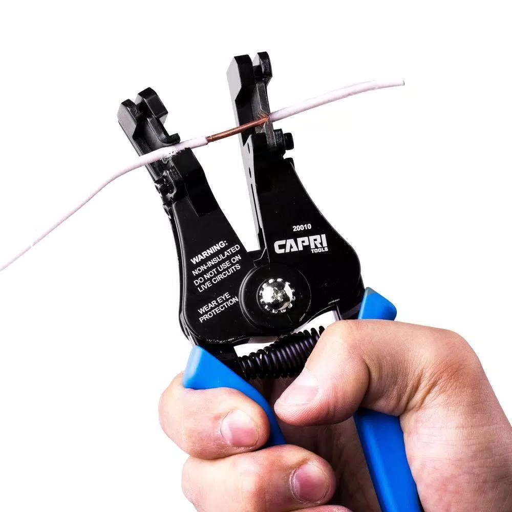 Capri Tools Precision Wire Stripper, 8-22 AWG, Cast Alloy with Soft-Grip Handles