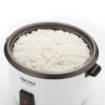 AROMA 6-Cup Pot Style Rice Cooker and Food Steamer, White thumbnail 6