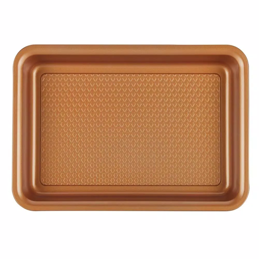 Ayesha Curry 4-Piece Toaster Oven Bakeware Set, Copper Nonstick Steel